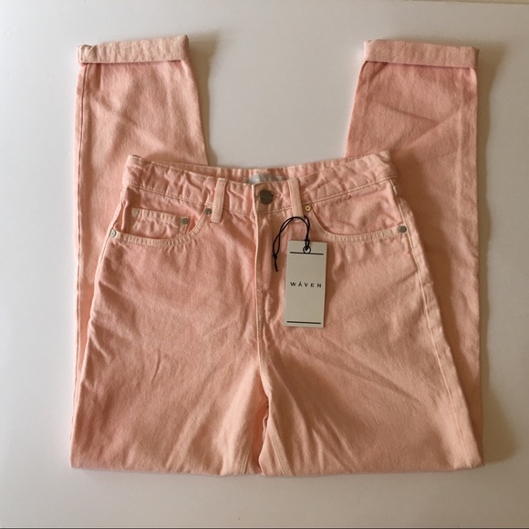 Waven Elsa Mom High Rise Pale Pink Jeans size 26 - Picture 4 of 8